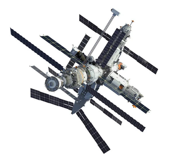 Russian Space Station Isolated Over White Background — Stock Photo, Image