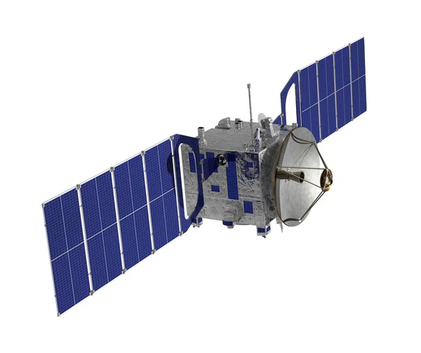 Communication Space Satellite Isolated On White Background — Stock Photo, Image