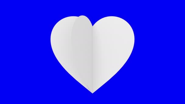 Ξεφυλλίζεις Σελίδες Μορφή Της Λευκής Καρδιάς Animation Μπορείτε Χρησιμοποιήσετε Αυτή — Αρχείο Βίντεο