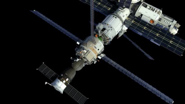 Aumentare Altezza Dell Orbita Della Stazione Spaziale Alpha Matte Animazione — Video Stock