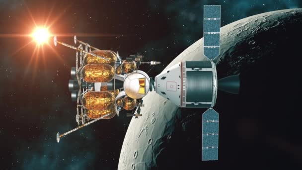 Débarquement de la capsule de la station spatiale et des Lander lunaires — Video