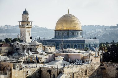 Jerusalem batı duvarı görünümü, Mescid-i Aksa ve Kudüs Arkeoloji Parkı İsrail, Ortadoğu