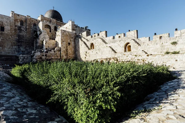 Jerusalem western wall view, Al-Aqsa Mosque and Jerusalem Archaeological Park Israel, Middle East