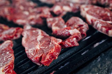 Her türlü kırmızı et, taze ve çiğ kırmızı et hazırlık yapma.