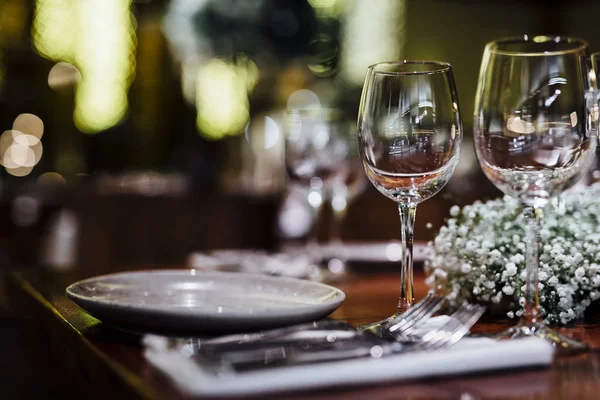 Ajustes de cena y fiesta . — Foto de Stock