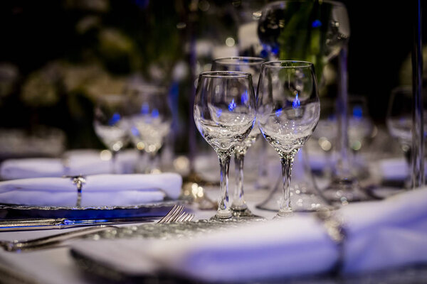 Luxury table settings and decoration. 