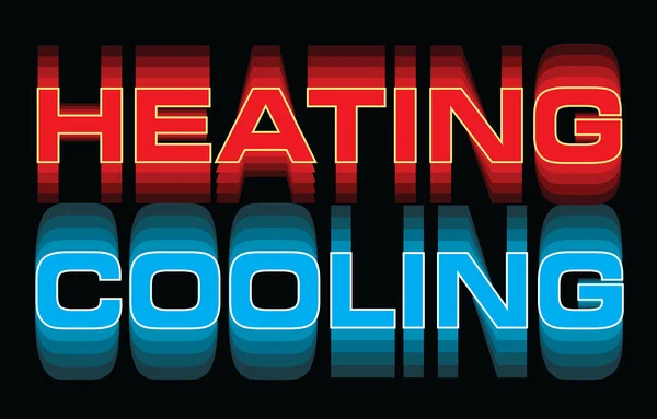 Vytápění Chlazení Obrázku Obrázek Který Lze Použít Pro Topení Vzduchu — Stockový vektor