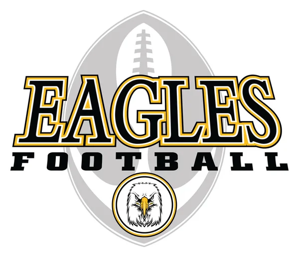 Eagles Football Design Concept Шаблон Командного Дизайна Включающий Себя Футбольный — стоковый вектор