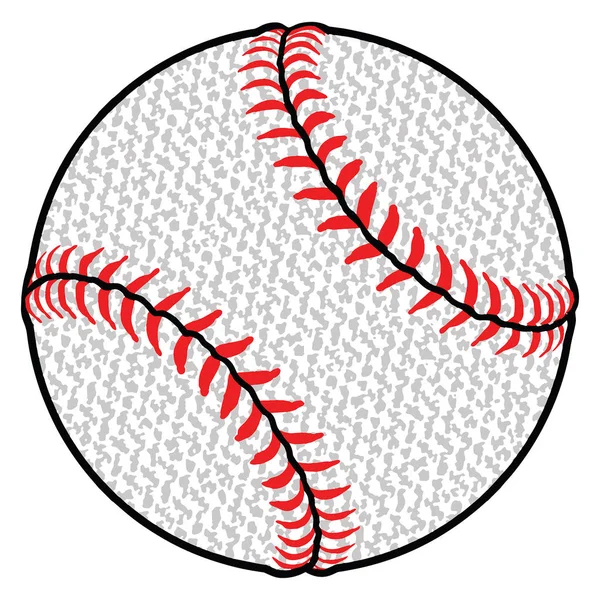 Textured Baseball Illustration Stylized Flat Color Spot Color Baseball Uses — Stock Vector