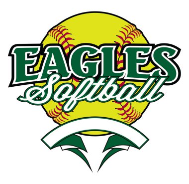 Eagles Softball Tasarım Banner ve Ball ile bir softball grafik, bökezleyen metin ve kendi bilgi için alan ile boş bir afiş içeren bir takım tasarım şablonudur. Takımlar veya okullar için reklam ve promosyon için harika.
