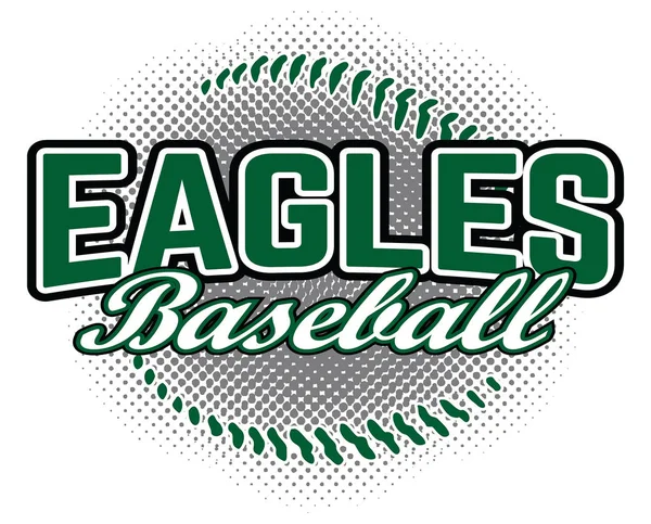 Eagles Baseball Design Ett Team Design Mall Som Innehåller Softball — Stock vektor