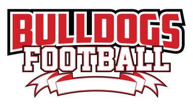 Bulldogs Futbol Tasarım Banner ile metin ve kendi bilgi için alan ile boş bir afiş içeren bir takım tasarım şablonudur. Takımlar veya okullar için reklam ve promosyon için harika.