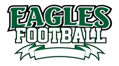 Eagles Football With Banner, kendi bilgileriniz için yer olan metin ve boş bir afiş içeren bir takım tasarım şablonudur. Takımlar veya okullar için reklam ve promosyon için harika.