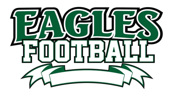 Eagles Football Banner Modelo Design Equipe Que Inclui Texto Banner — Vetor de Stock