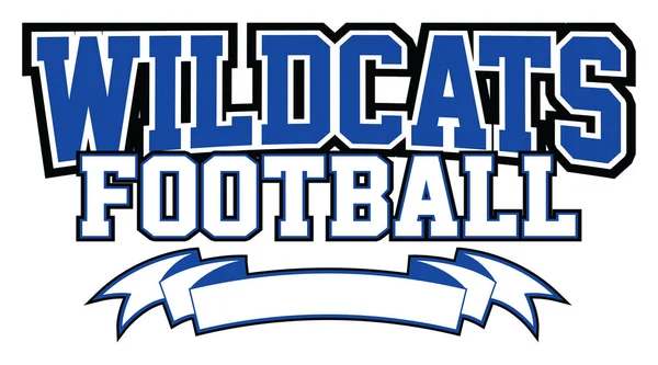 Wildcats-Fußball mit Banner — Stockvektor