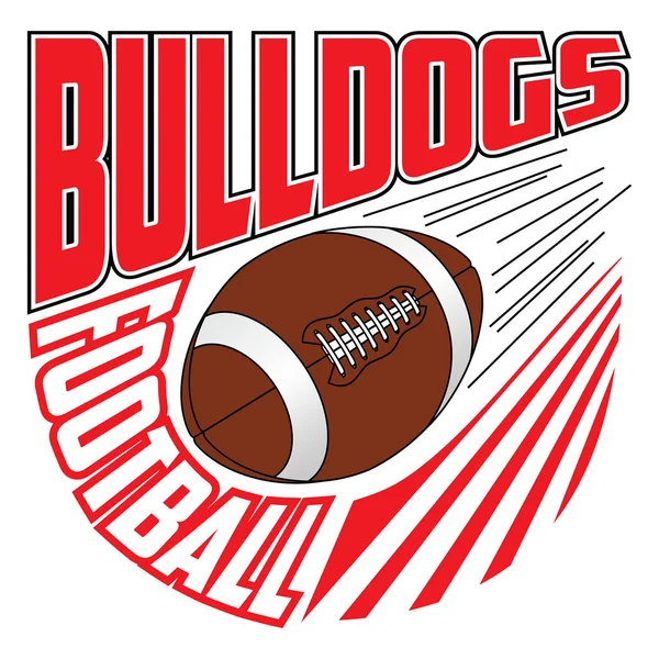 Bulldogs Football Team Design Una Plantilla Diseño Deportivo Que Incluye — Vector de stock