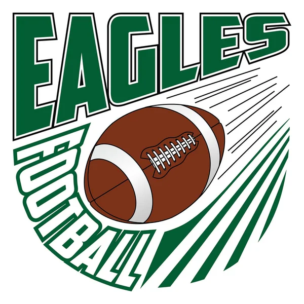 Eagles Football Team Design Modelo Design Esportivo Que Inclui Texto — Vetor de Stock