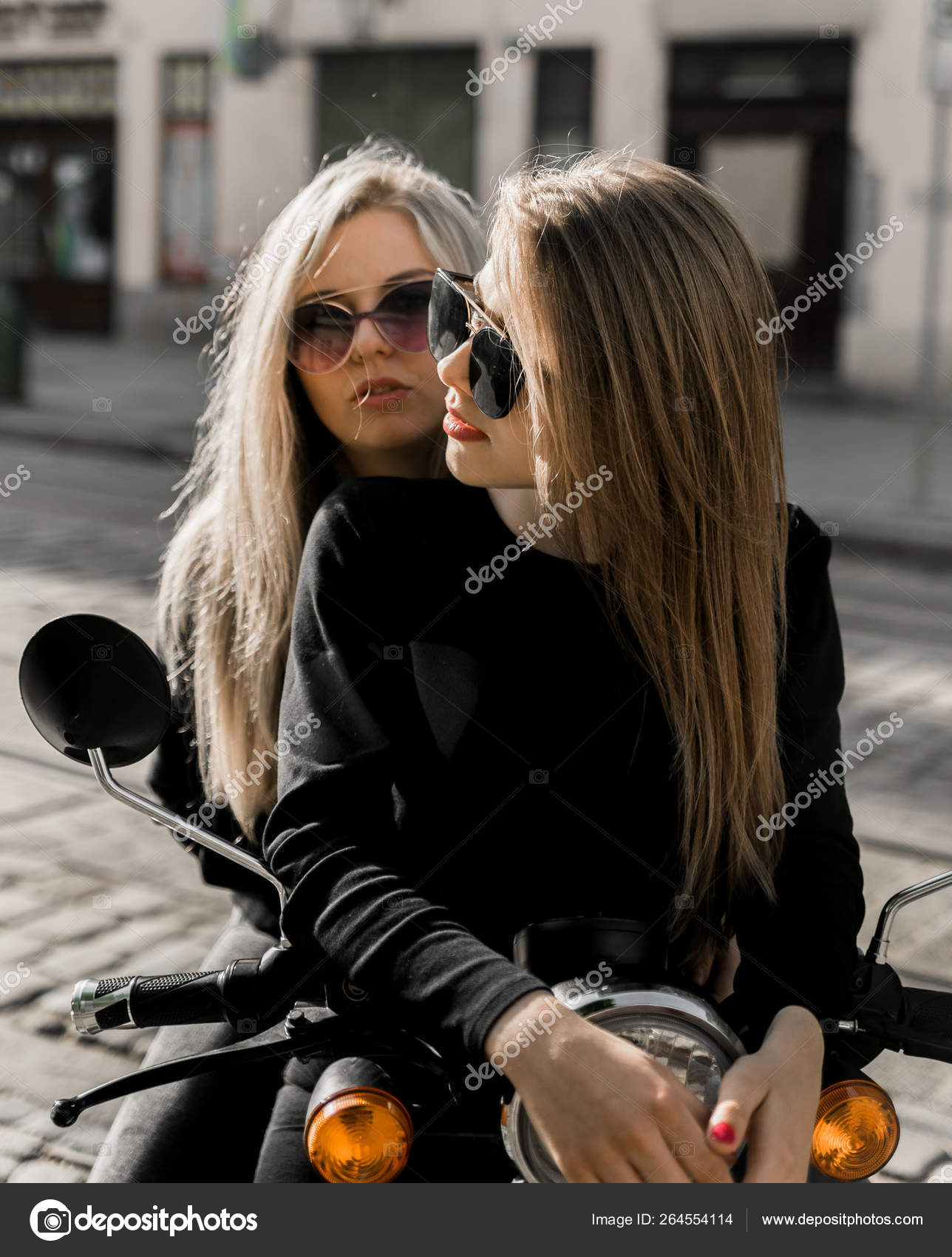 AI generated Elderly happy smiling woman in sunglasses rides a scooter on a  road along the seashore on a blurred nature background 36222551 Stock Photo  at Vecteezy
