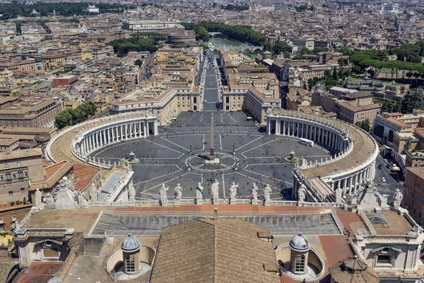 Veduta Piazza San Pietro Dalla Cupola Della Basilica San Pietro — Foto Stock