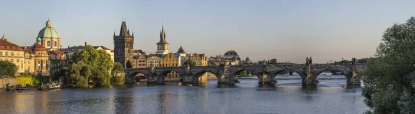 Ponte Carlo Praga Luce Serale — Foto Stock