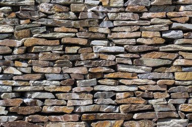 Kahverengi taş duvar doku. Eski duvar yüzey