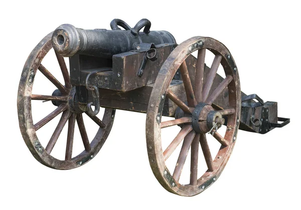 Old Cannon Isolated White Background Stock Photo