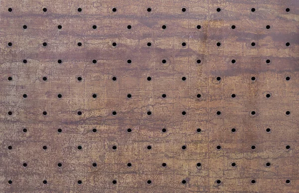 Stará Rezavá Perforované Kovové Textury — Stock fotografie