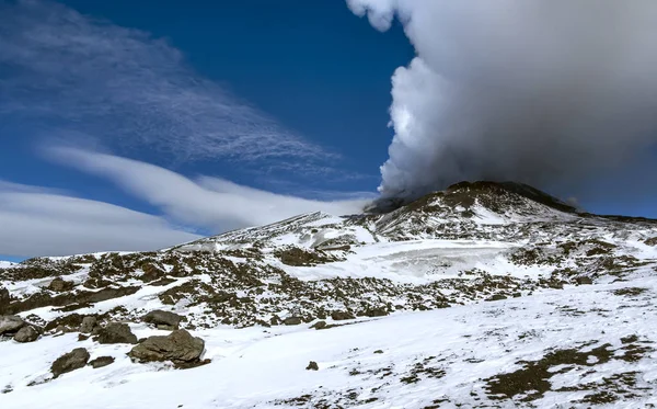 Volkan Sicilya Etna Doruk — Stok fotoğraf