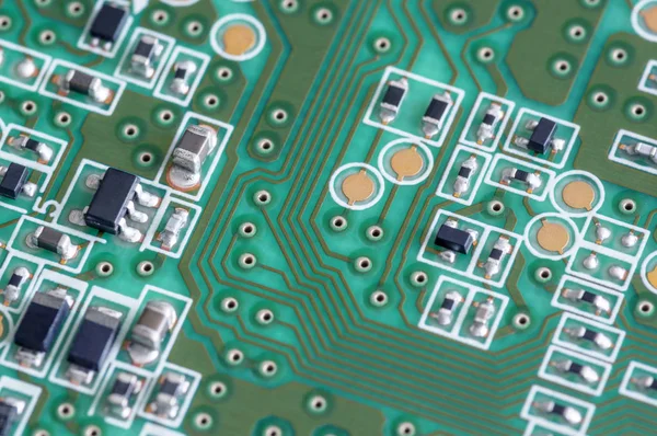 Elektronik Devre Kartının Fotoğraflarını Kapatın — Stok fotoğraf