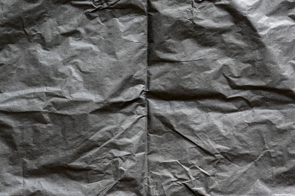 Black Creased Blank Paper Texture — Stock Photo, Image