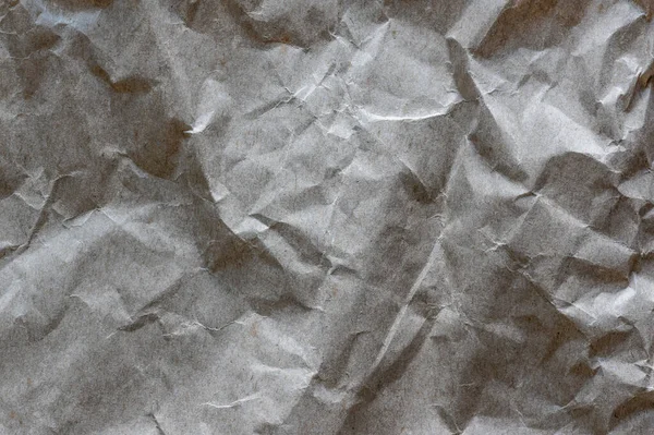 Šedá Prázdná Zmačkaná Textura Papíru — Stock fotografie