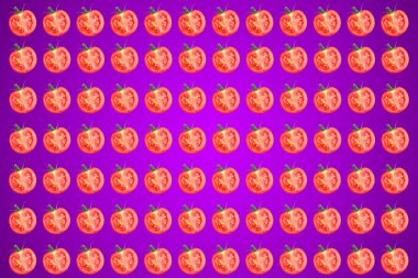 Kırmızı domateslerin dilimlenmiş sebze deseni