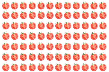 Kırmızı domateslerin dilimlenmiş sebze deseni