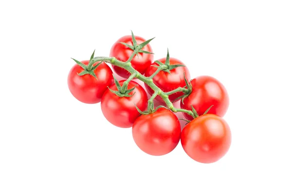 Черри томатная ветвь изолированы на белом фоне. Красный цвет — стоковое фото
