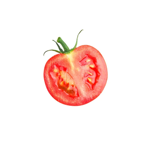 Рослинний візерунок червоних помідорів на білому тлі. Ізольовані — стокове фото