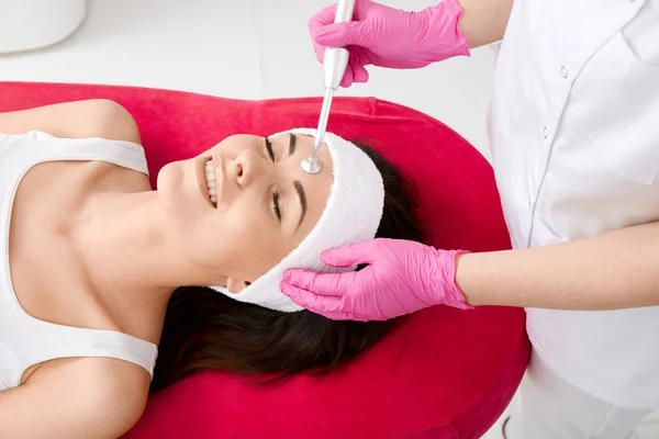 Beauty treatment in professional cosmetic clinic - vacuum massage