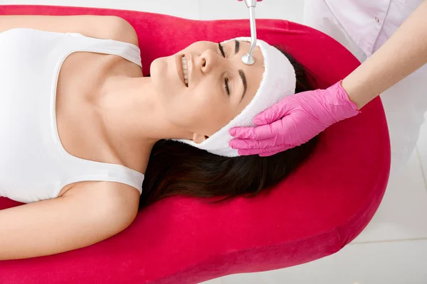 Beauty treatment in professional cosmetic clinic - vacuum massage