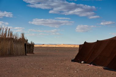 Sahra Çölü, Merzouga, Afrika'da Berber çadır