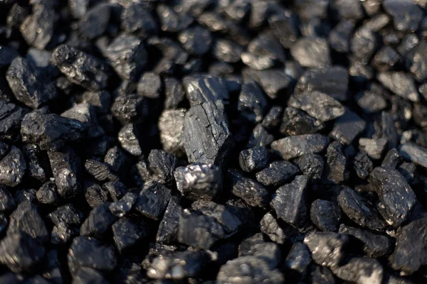 Montones Carbón Contexto Industrial — Foto de Stock