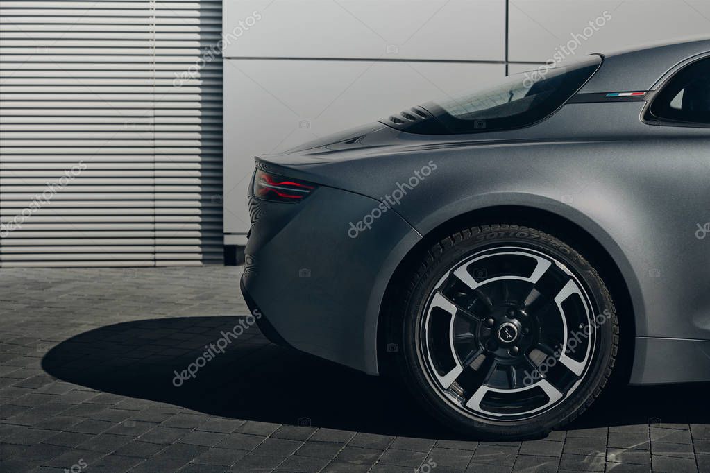 Katowice, Poland-03.23.2019: The back of the sports car Alpine A110