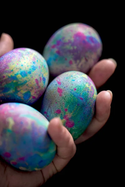 mermer renkli Paskalya yumurta boyalı