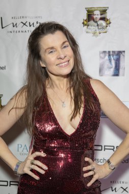 Alicia Arden arrives at the film premiere of 