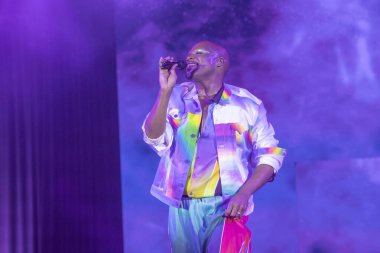 Michael James Scott performs at 11th Annual Her Universe Fashion Show, Presented by Universal, during Comic Con International Seaport Ballroom of the Manchester Grand Hyatt Hotel on July 24, 2025.