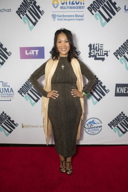 Holly Choon Hyang Bachman arrives at the Promise2Live 4th Annual Global Livestream Show Gala on World Suicide Prevention Day at the Avalon Theater in Hollywood, CA on Sept. 10, 2025.