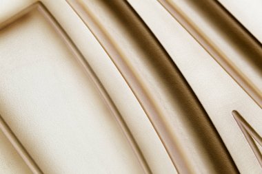 Güzel şekilli mobilya cephesi. Ahşap, laminat ve boyalı.