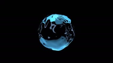 Çeşitli su ve sıvı formlar. 3D render.