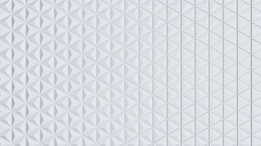 Beyaz üçgen doku hareketli arka plan için. Animasyon 3d