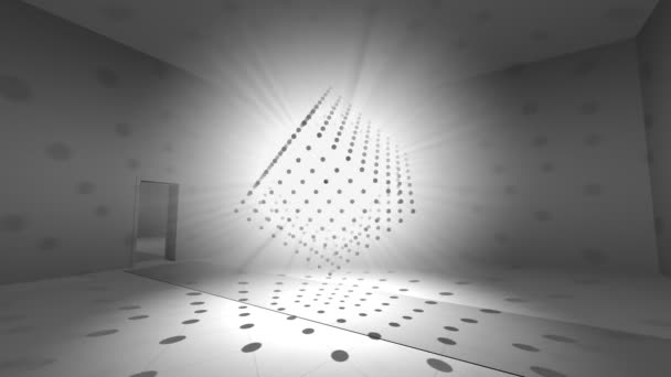 Abstraktní Vykreslování Hvězdné Krabice Počítač Vytvořil Lesk Pozadí Návrh Pohybu — Stock video