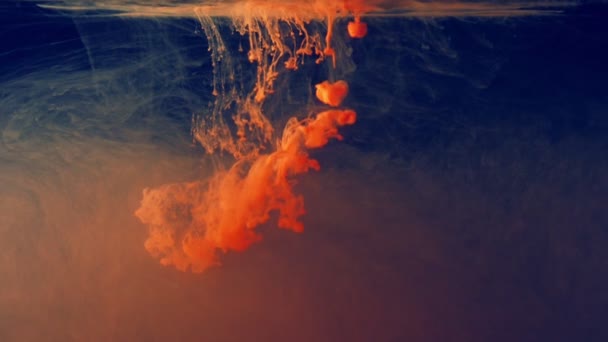 Die Textur Der Flüssigkeit Ist Die Auflösung Von Farben Wasser — Stockvideo