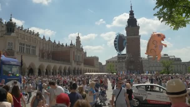 Desfile Festival Los Dragones Cracovia Polonia 2019 Primero Junio 2019 — Vídeos de Stock